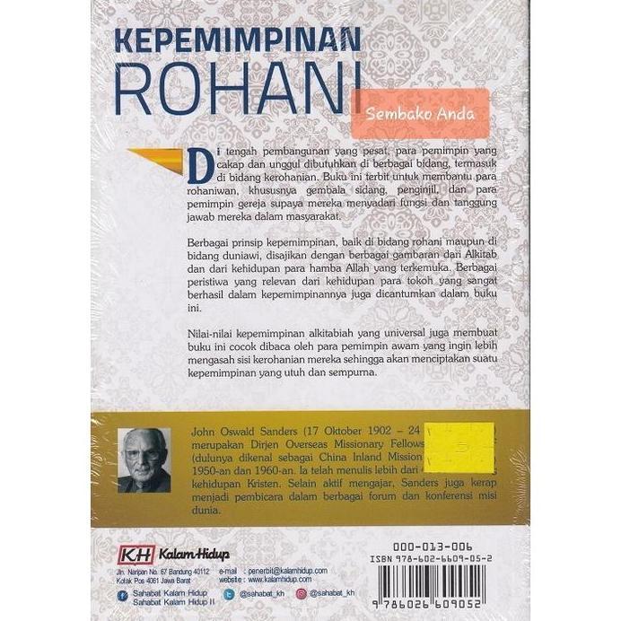 Kepemimpinan Rohani. J. Oswald Sanders.