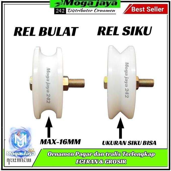 Promo Roda Pagar Nilon Roda Only Nylon Dobel Bearing Cod