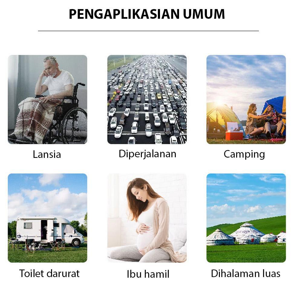 Toilet Portable 24L Bisa Flush | Toilet Portable Untuk Orang Tua Ibu Hamil | Toilet Portable Camping