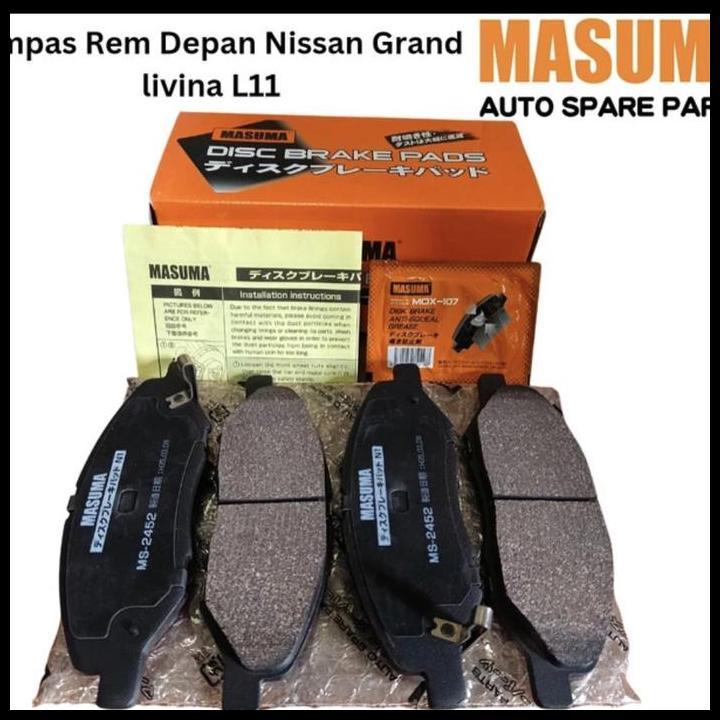 HOT DEAL KAMPAS REM DEPAN GRAND LIVINA L11 2014-2018 MASUMA JAPAN BRAKE PAD FRONT 