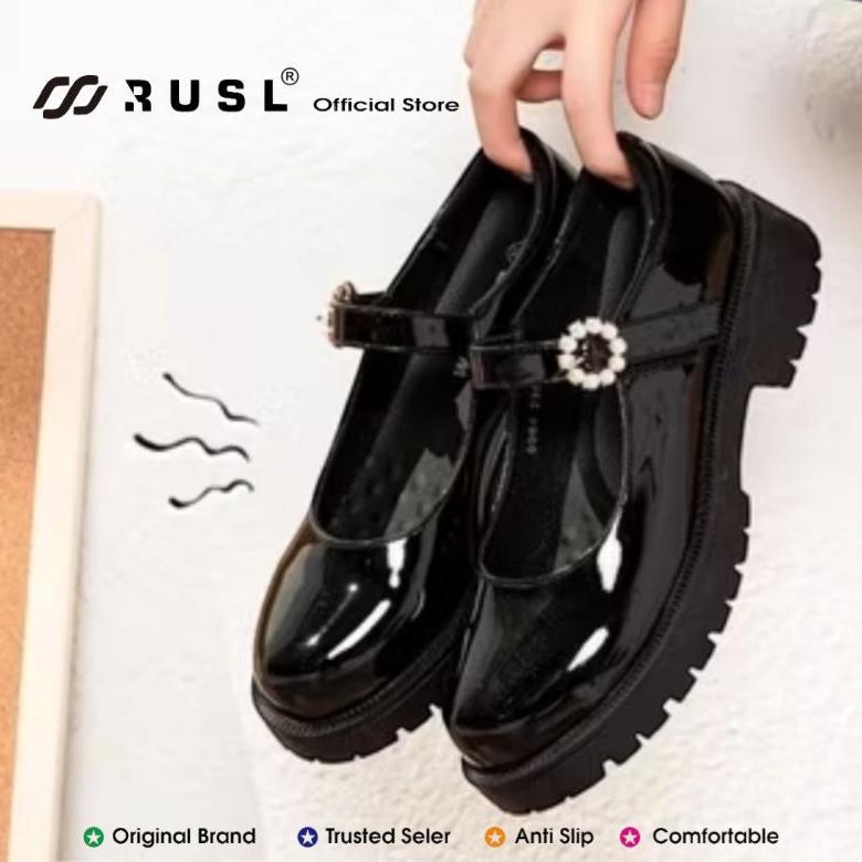 ORIGINAL SEPATU DOCMART WANITA LOAFERS HITAM / SEPATU OXFORD WANITA / SEPATU DOCMART CEWEK HITAM GLO