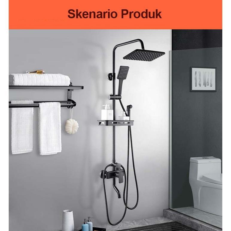 Lenodi Set Shower Kamar Mandi Set Panas-Dingin / 4 Fungsi Set Sower Kamar Mandi Tembaga Lengkap
