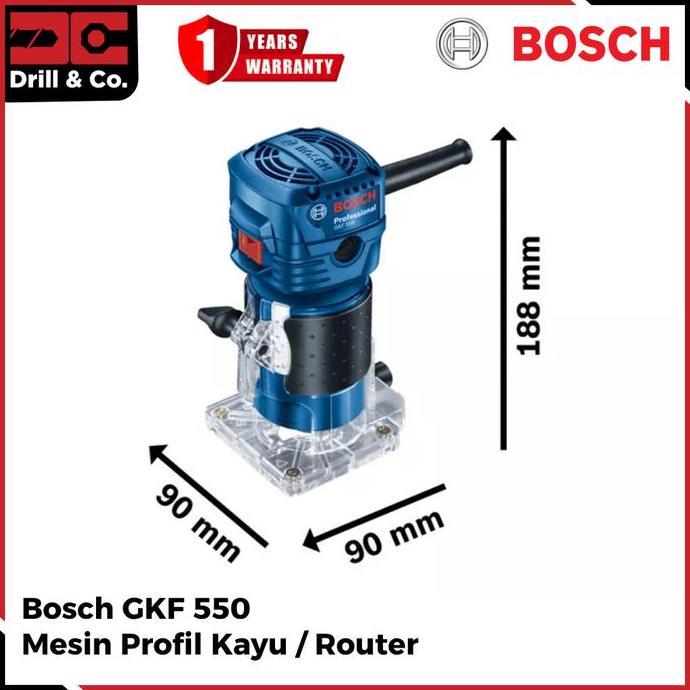 Bosch Gkf 550 Mesin Router 1/4" / Mesin Profil Kayu / Routing