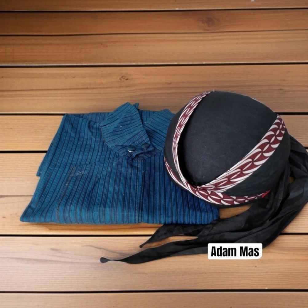 Free Ongkir Baju Surjan Lurik Pria Dan Blangkon Jogja/Baju Jawa Pria/Baju Lurik Pria Dewasa/Blangkon