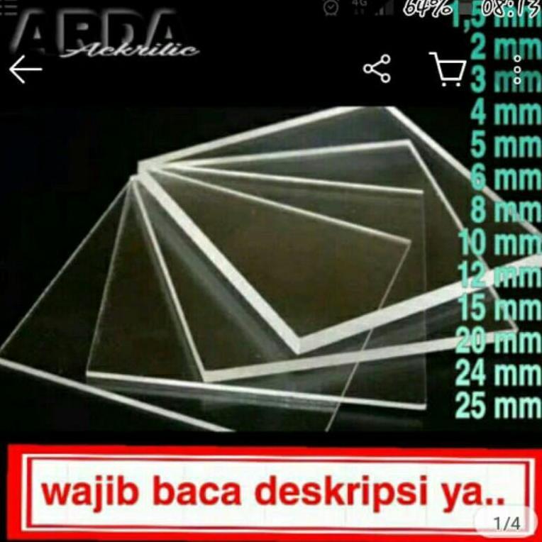 Akrilik Acrylic 15Mm/Akrilik Marga Cipta/Acrylic Bening/Kaca Plastik