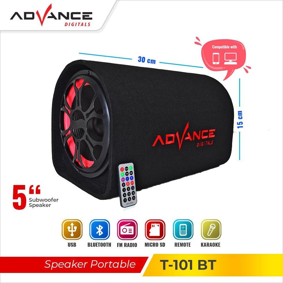 Speaker Bluetooth Advance Subwoofer Karaoke Super Bass Salon Aktif Wireless T101Bt