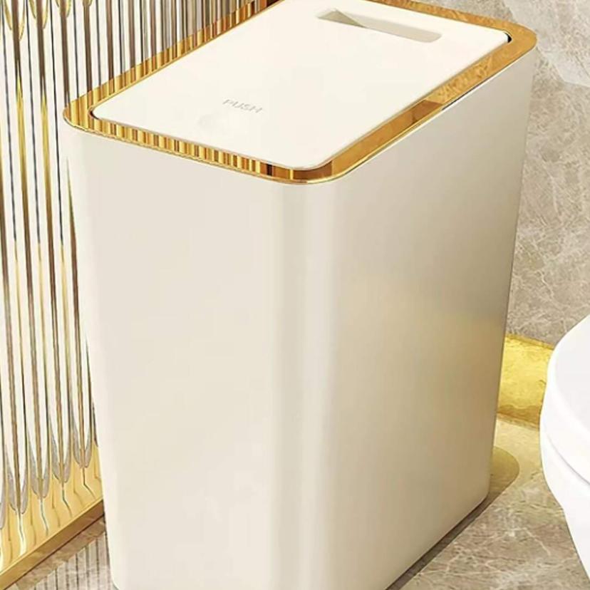 Tempat Sampah Tertutup / Tempat Sampah Kamar Kotak Sampah Tertutup / Tempat Sampah Push Cover