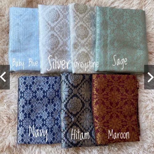 Free Ongkir Satu Set Baju Celana Dan Kain Songket/Rumpak Teluk Belanga Cekak Musang Pria Melayu Kuru
