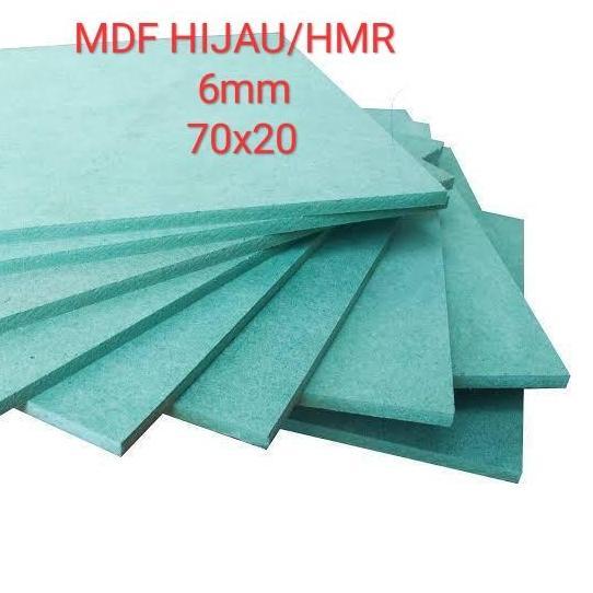 papan MDF hijau/ HMR 6mm (70x20)cm, papan HMR, plywood MDF HMR