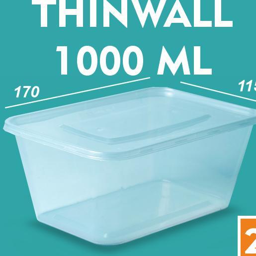 Thinwall 1000 Ml / Food Container Box / Kotak Makan Plastik / Mika Box