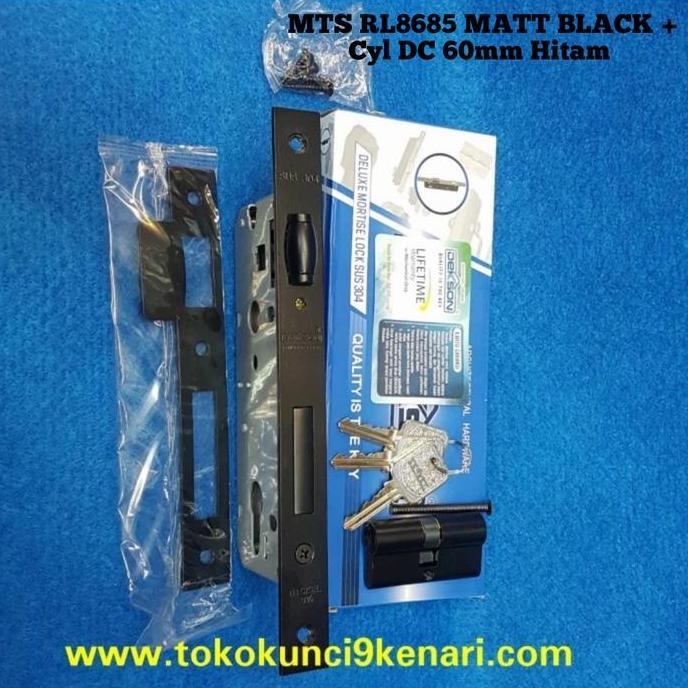 Kunci Pelor Hitam Dekson RL8685 Matt Black + Cyl DC 60mm Hitam