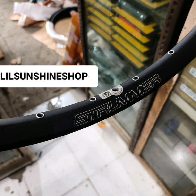 Rims Velg 27.5 STRUMMER XC28 Rim Lubang Ruji 32H Rivet Presta FV Tubeless Ready Double Wall Hole Mat