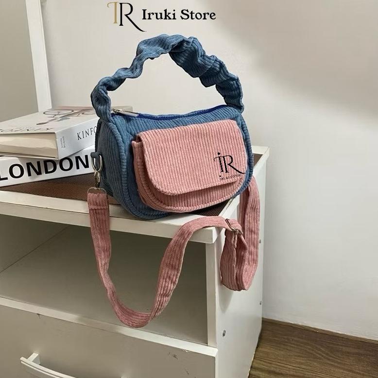 Tas Selempang Wanita Waiko / Tas Wanita Corduroy / Tas Selempang Mini Corduroy