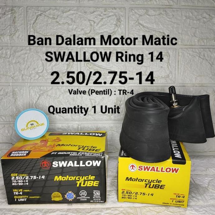 Ban Dalam Motor 14 250 275 SWALLOW 250/275-14 Matic 2.50/2.75-14