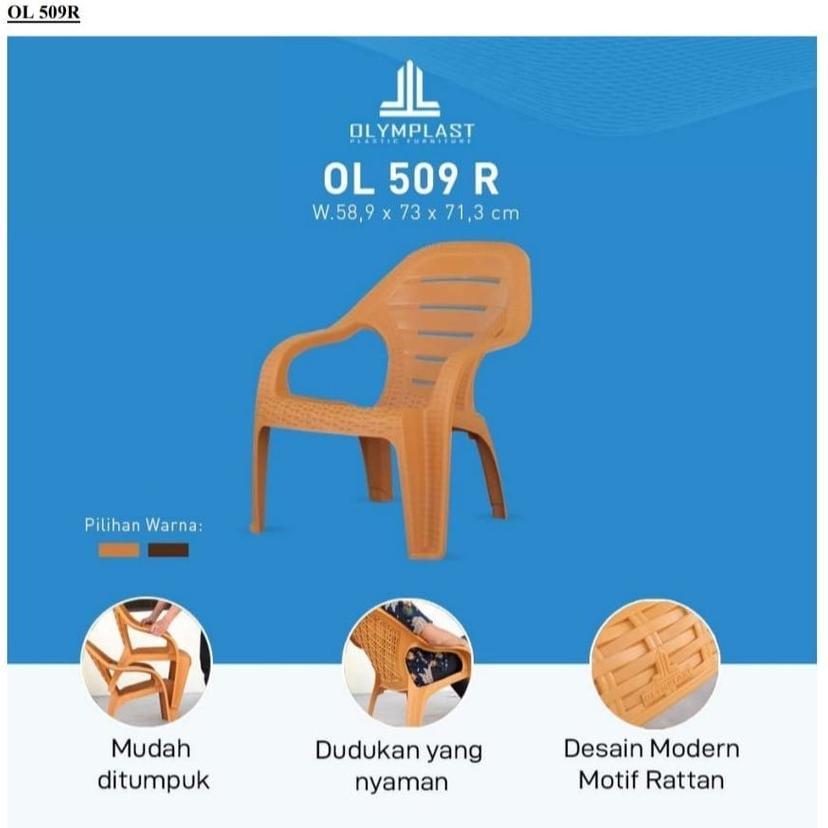 Kursi Santai Kursi Sandar Rotan Olymplast Kursi Teras Olymplast Ol 509