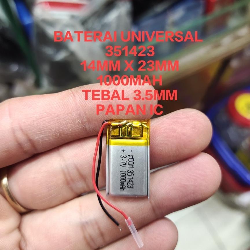 Baterai Elektronik 351423 Ukuran 14Mm X 23Mm Kabel 2 Battery Universal