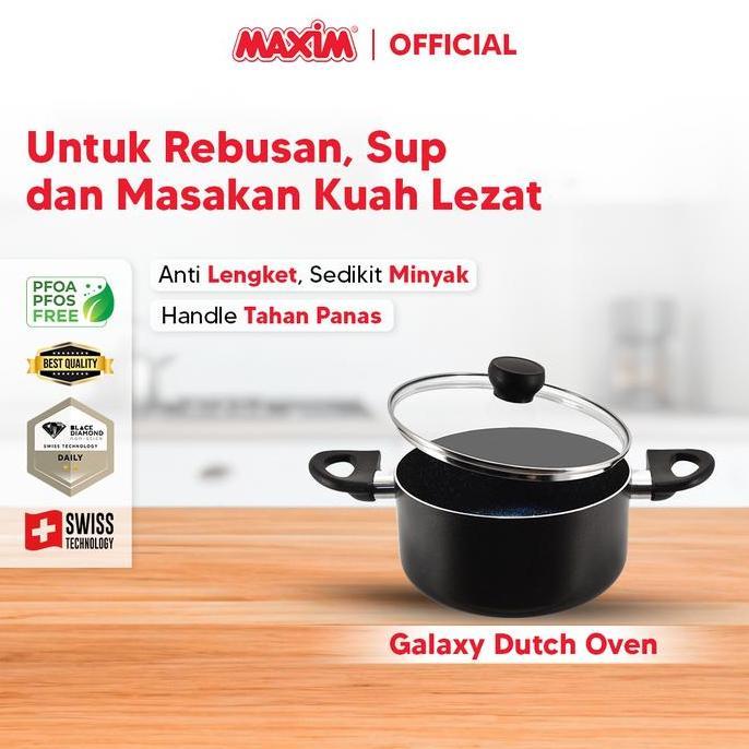 Maxim Galaxy Panci Teflon Anti Lengket 20cm Dutch Oven