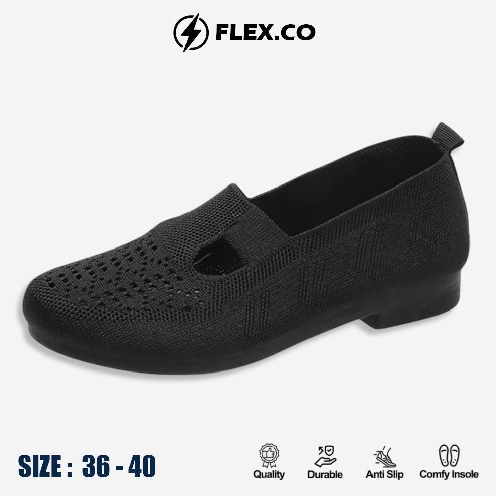 ORIGINAL FLEX.CO Y616 SEPATU SLIP ON WANITA SEPATU SPORT DIAMOND HIGH QUALITY SEPATU RAJUT WANITA SG