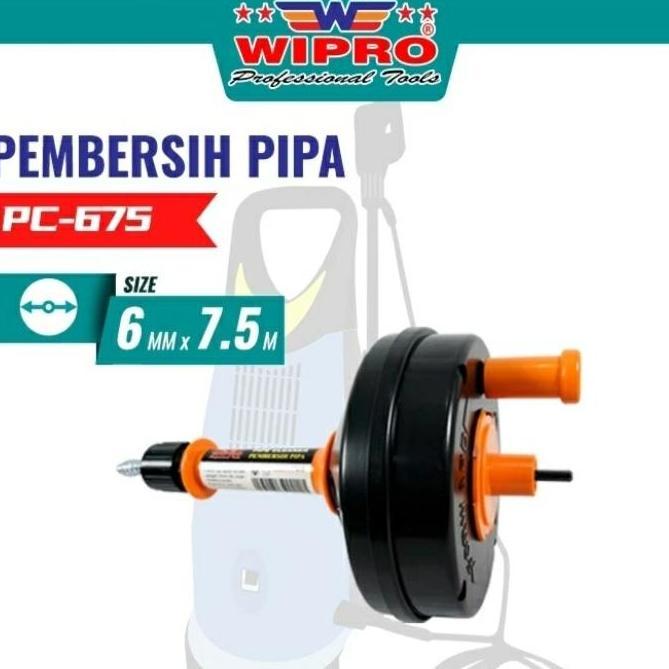WIPRO - Pipe Drain Cleaner Pembersih Pipa Saluran Air Sumbat 7.5m WIPRO PC-675