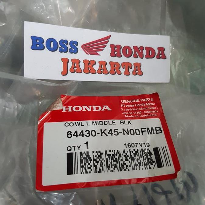 Ready 64430-K45-N00FMB FAIRING KIRI CBR 150 R K45A (2014 - 2016) WARNA HITAM ORI AHM