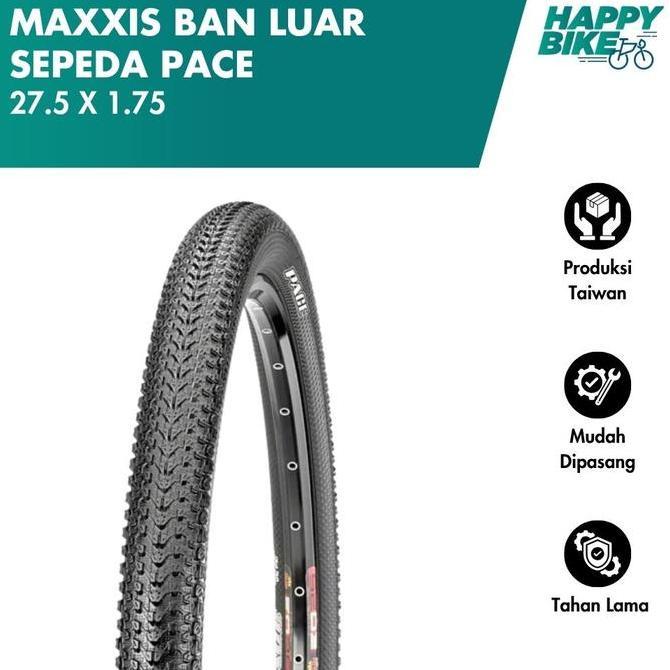 Maxxis Ban Luar Sepeda Pace 27.5 X 1.75 60 Tpi Bicycle Outer Tires Mtb Gravel Cross Country Kevlar