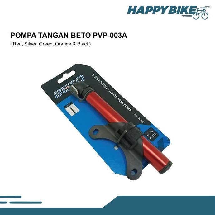 Beto Pompa Ban Sepeda Lipat Road Bike Mtb Pvp-003A 120Psi Pompa Tangan Mini