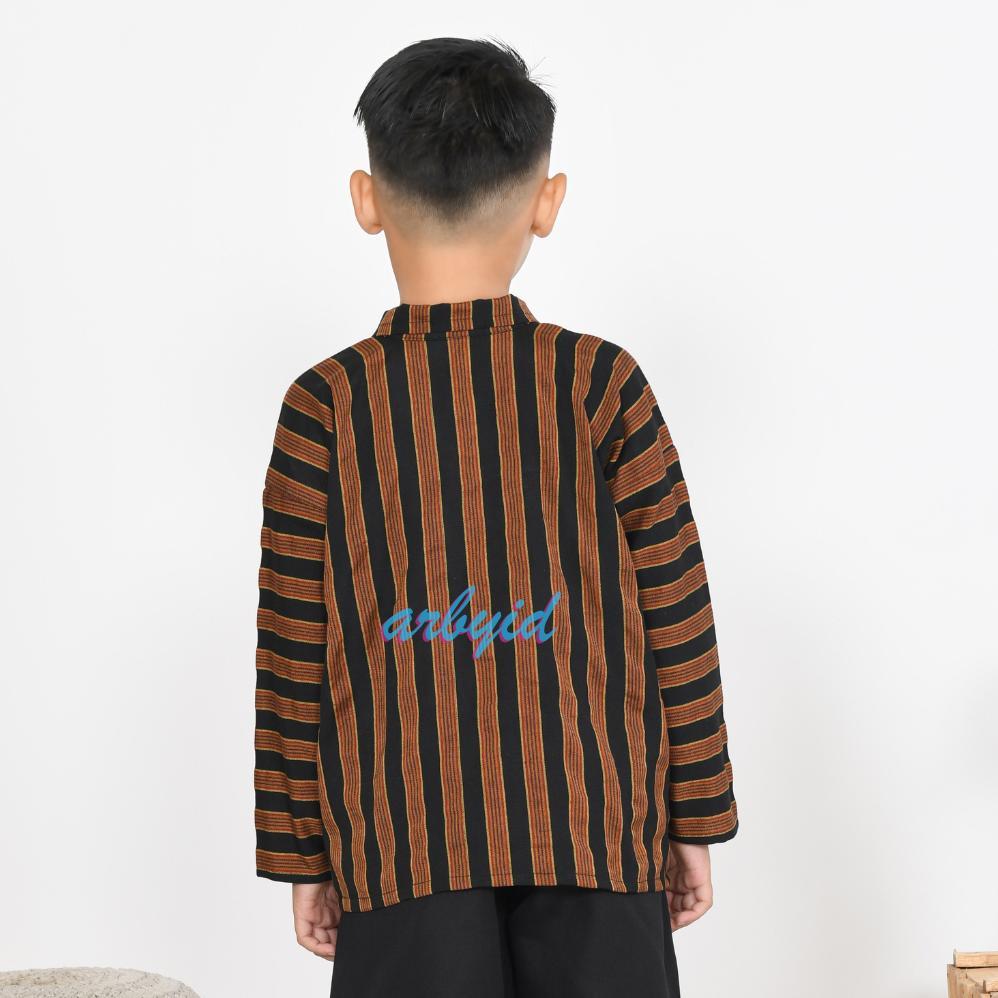 Free Ongkir Baju Lurik Jawa Anak Usia 1 Tahun Sampai 12 Tahun Sorjan Adat Solo Jogja Harga Grosir