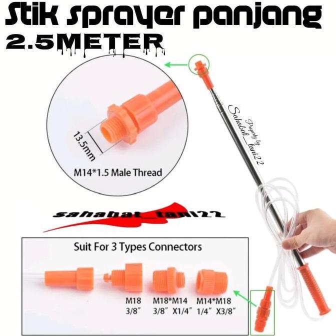 Stik sprayer elektrik panjang  Stik sprayer teleskopik 3.3meter Stik semprotan hama Stik sprayer ant