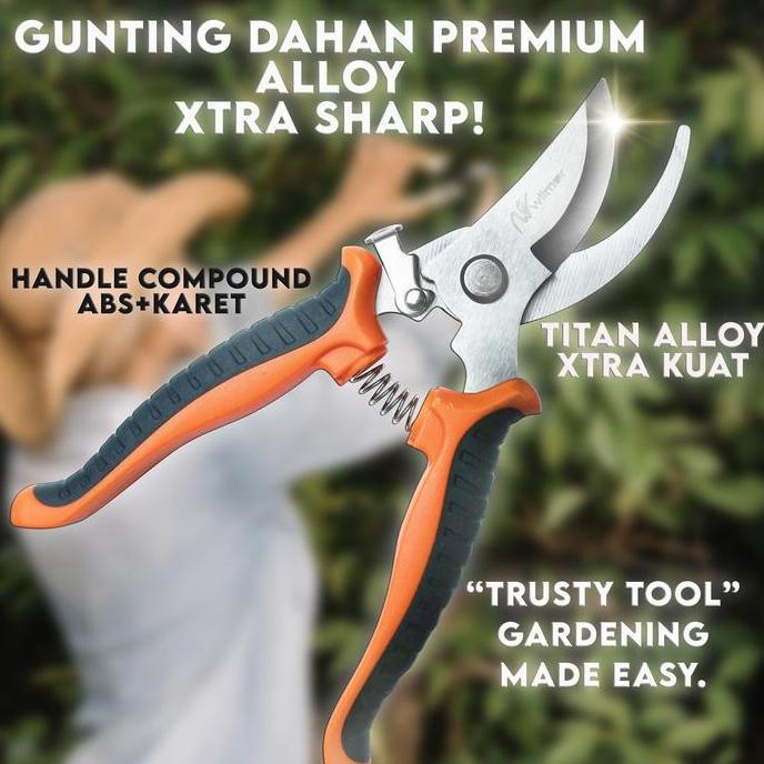 Gunting Dahan Premium Alloy Steel Xtra Sharp Full Metal Core Kuat Tajam Nyaman Digunakan Handle ABS 