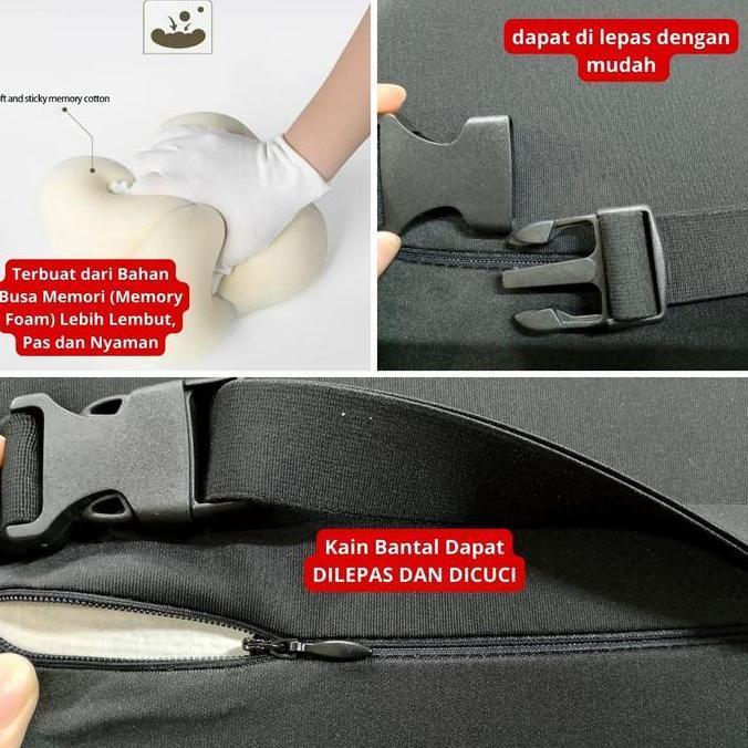 Am-65 Bantal Leher Mobil Sandaran Penyangga Leher Jok Mobil