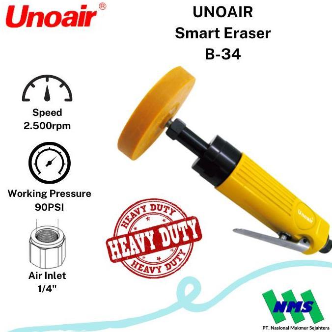 Mesin Poles Angin Menghilangkan Kerak Lem Air Polisher Unoair B-34