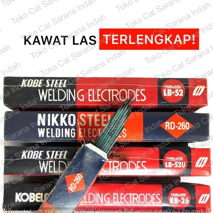KAWAT LAS RB-26 KOBELCO 2.6 MM 3.2 MM 4 MM 1PACK 5KG KAWAT LAS LISTRIK