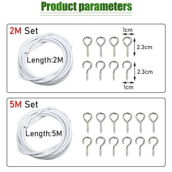 NUMAQUEEN Tali Spiral Kawat Gorden / Gorden Ikat Gorden Kolong Dapur Panjang 2 Meter, 5 Meter