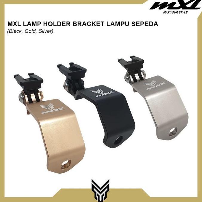Mxl Lamp Holder Bracket Lampu Depan Aksesoris Sepeda 3 Lipatan
