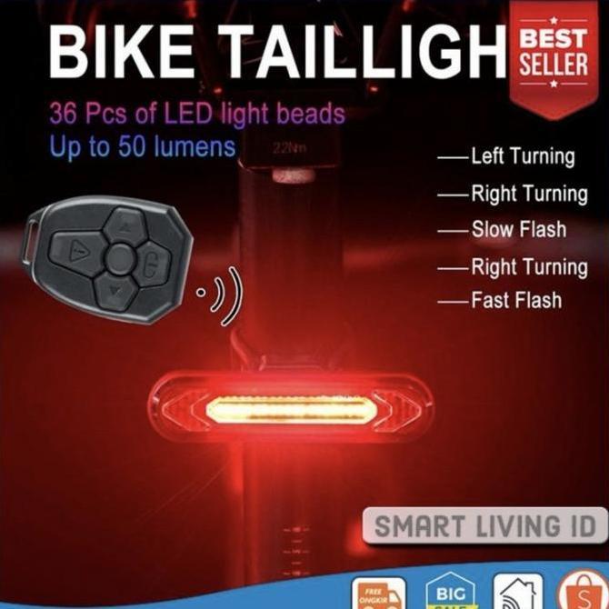 Lampu Sepeda Sein Kanan Kiri Wireless Remote Bk600 Taillights Rockbros