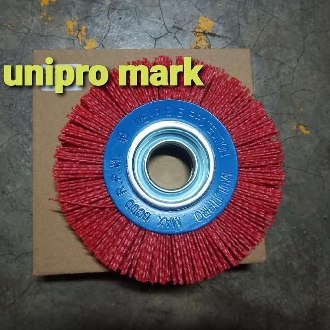 Sikat Piring/Wheel Brush Abrasive Nylon 150 Mm-6 In # 80 Red Taiwan