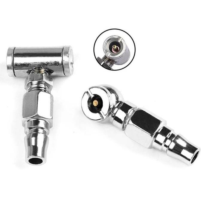 JODHOZ 1pc Air Chuck Panjang / Air Chuck Keong / Air Chuck Keong / Nozzle Pompa Angin Untuk Ban Mobi