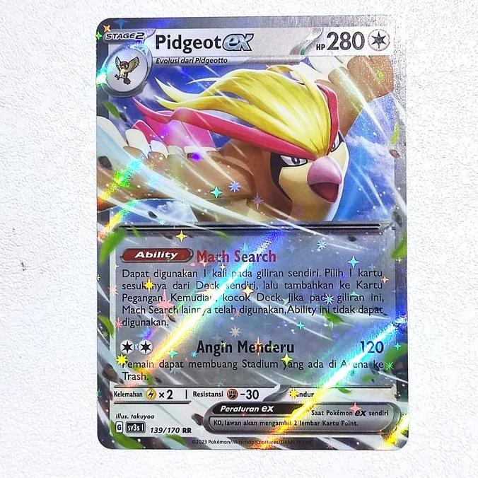 Pidgeot ex RR 139/170 SV3s - Kartu Pokemon Indonesia