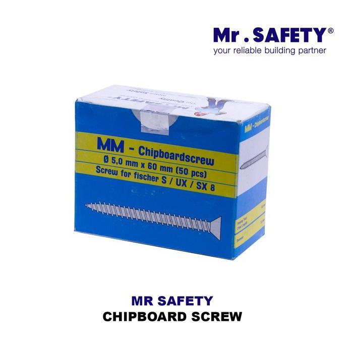 Sekrup Kayu dan Sekrup Gypsum Mr. Safety (Chipboard Screw) Box
