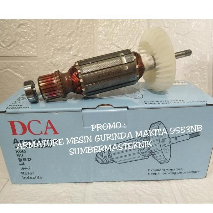 ARMATURE GURINDA MAKITA 9553 B / 9553NB BONUS CARBON BRUSH MAKITA