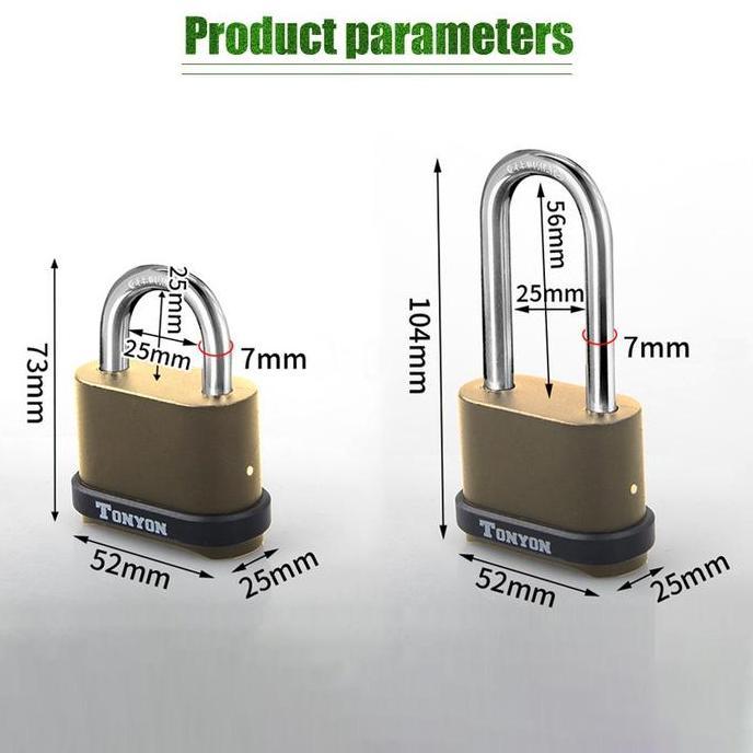 EXQWISITE Gembok Padlock Kode Angka Kombinasi 4 Digit Anti Air Gembok Padlock Kunci untuk Pagar Ruma