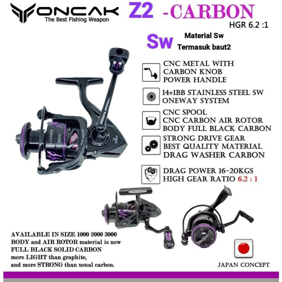 Reel ONCAK Z1 / Z2 CARBON full seal 1000 / 2000 / 3000