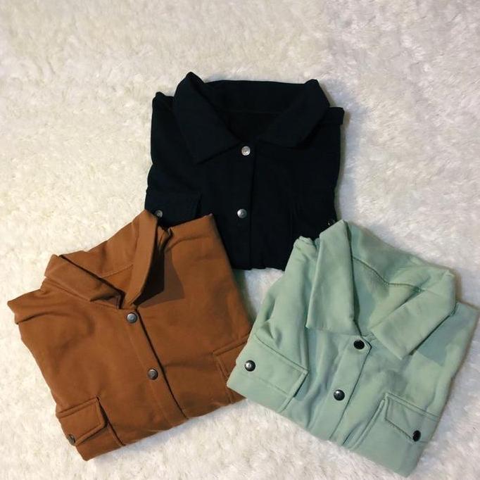 Lansungkirim- Olin Button Jaket Wanita Kekinian