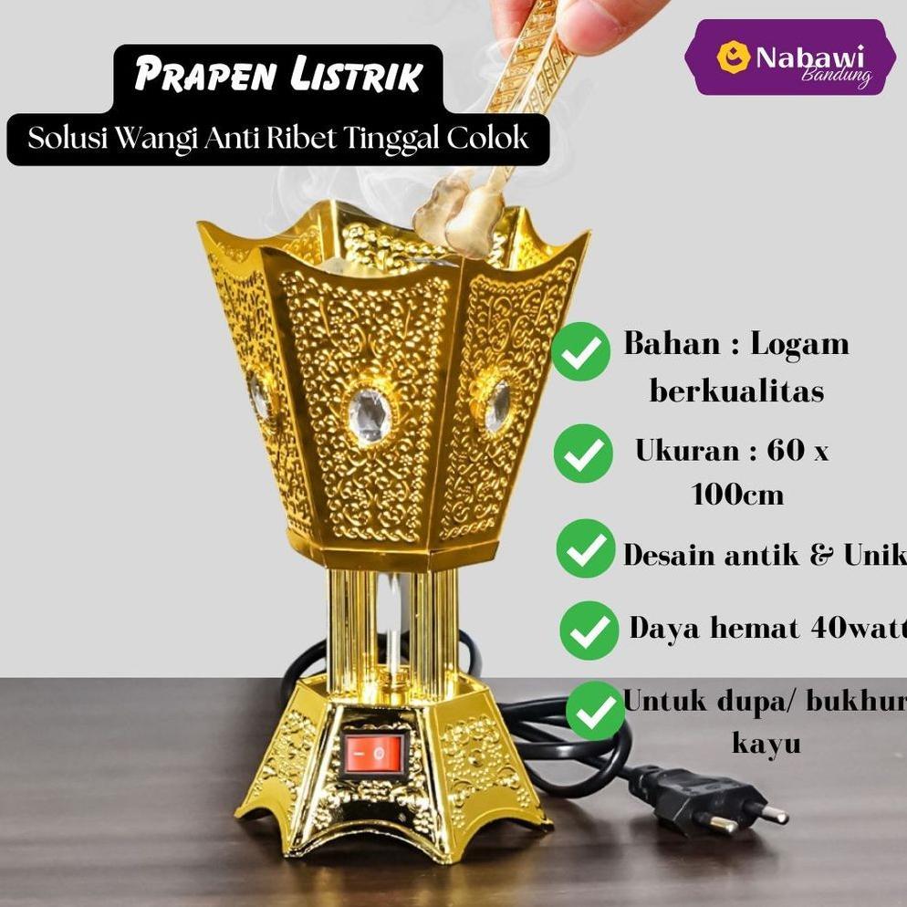 Tempat Dupa Prapen Listrik Modern / Tempat Pembakar Dupa / Mabhara / Buhur / Pembakar Dupa Diskon