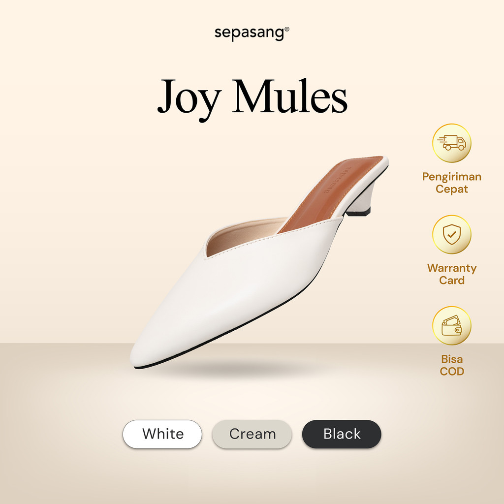 [BUY1GET1] SEPASANG COLLECTION Joy Sendal Mules Wanita 3 Cm