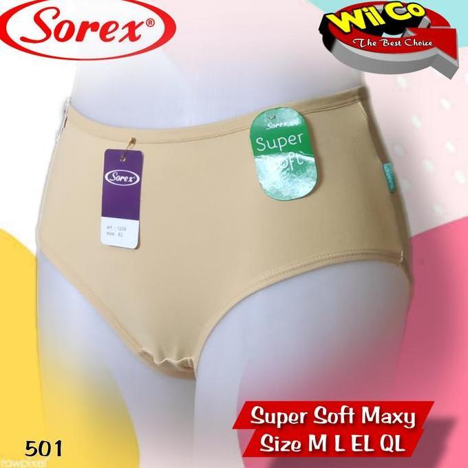 Wagee- K501 (3-6 Pcs) Sorex Celana Dalam Wanita Dewasa, Cd Wanita Sorex Size M L El Ql