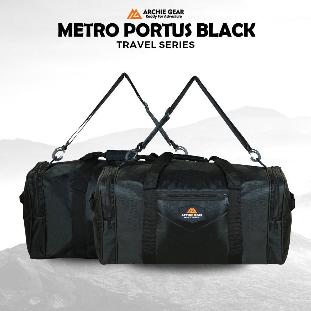 ARCHIE GEAR Travel Bag Metro Portus Black Tas Travelling Anelo Tas Jinjing Besar Tas Mudik Kerja Awe