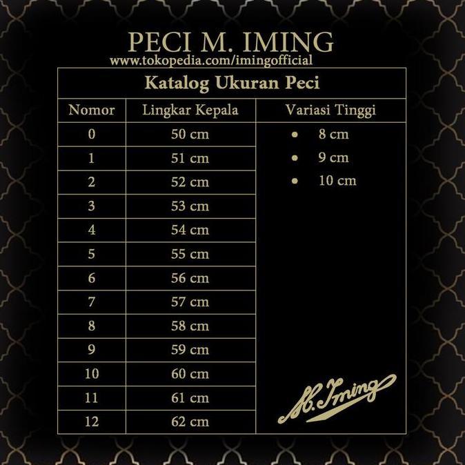 Wekup Peci M. Iming Original - Peci Polos Seri K