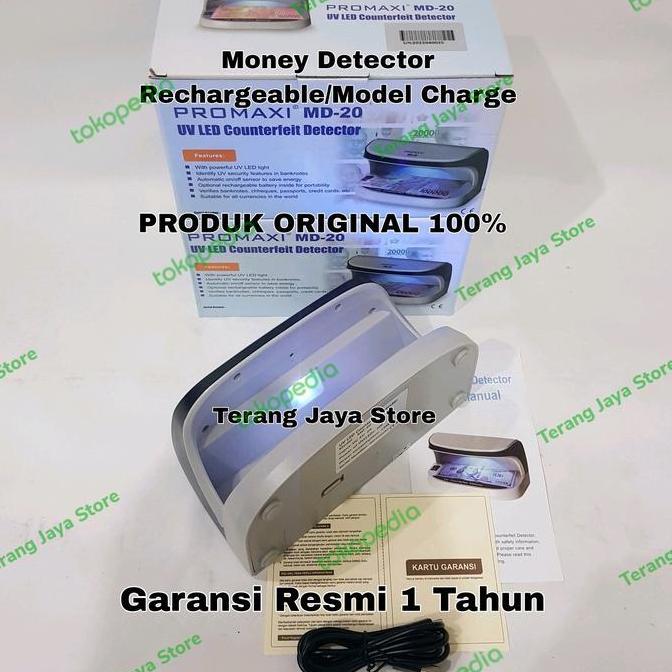 Flestrik- Money Detector Promaxi Md-20 Lampu Uv Deteksi Uang Kertas Promaxi Md20 Uv Lamp Detector