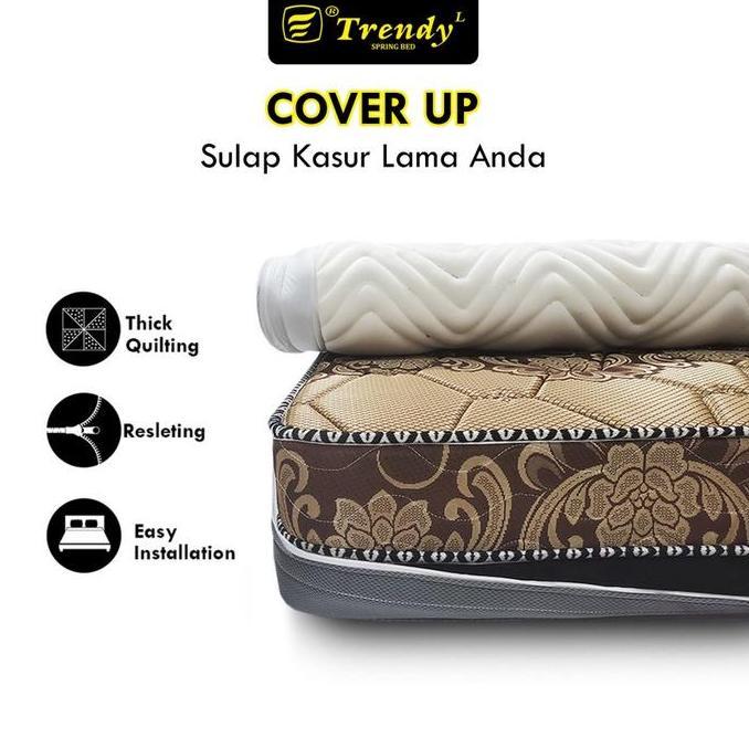 BEBAS ONGKIR - Trendy Cover Up - Cover Sarung Kasur / Spring Bed / Matras Resleting Resleting
